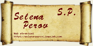 Selena Perov vizit kartica